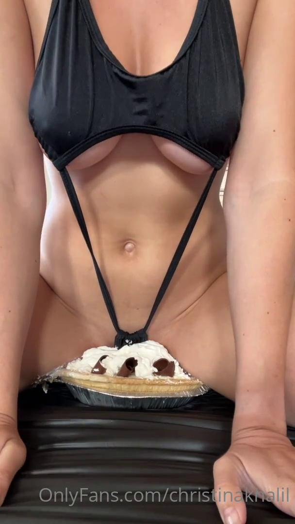 christina khalil cream pie cake sitting onlyfans video leaked MONUDO